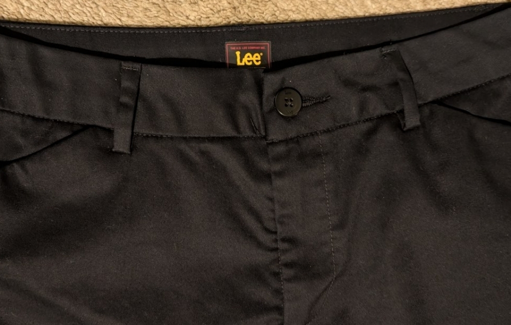 Women's 10 P Short LEE Wrinkle Free Black Slacks